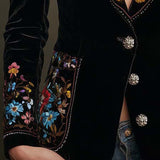 Apolline | Blazer Brodé Fleuri Multicolore