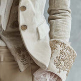 Constance | Blazer Ivoire Brodé Tailleur