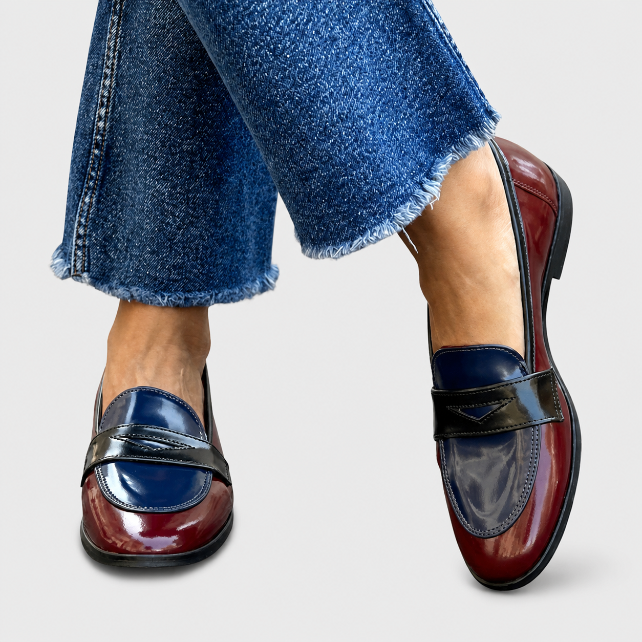 Nicole | Mocassins contrastés
