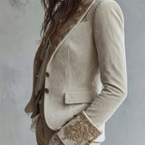 Constance | Blazer Ivoire Brodé Tailleur