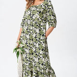 Florine™ — Robe midi florale élégante et féminine