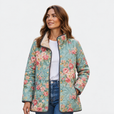 DELACROIX | Veste Matelassée Roses Céladon Mathilde