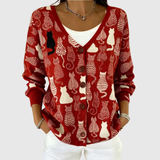 Viktoria | Cardigan en tricot à boutons confortable
