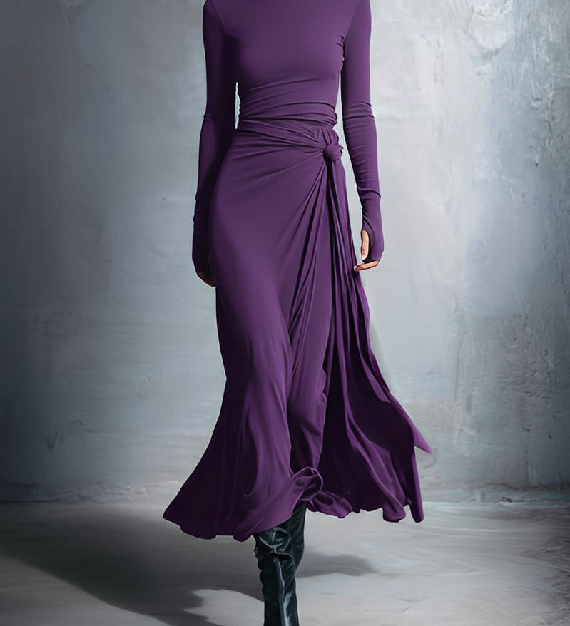 Naomie | Robe Maxi à Nœud Latéral
