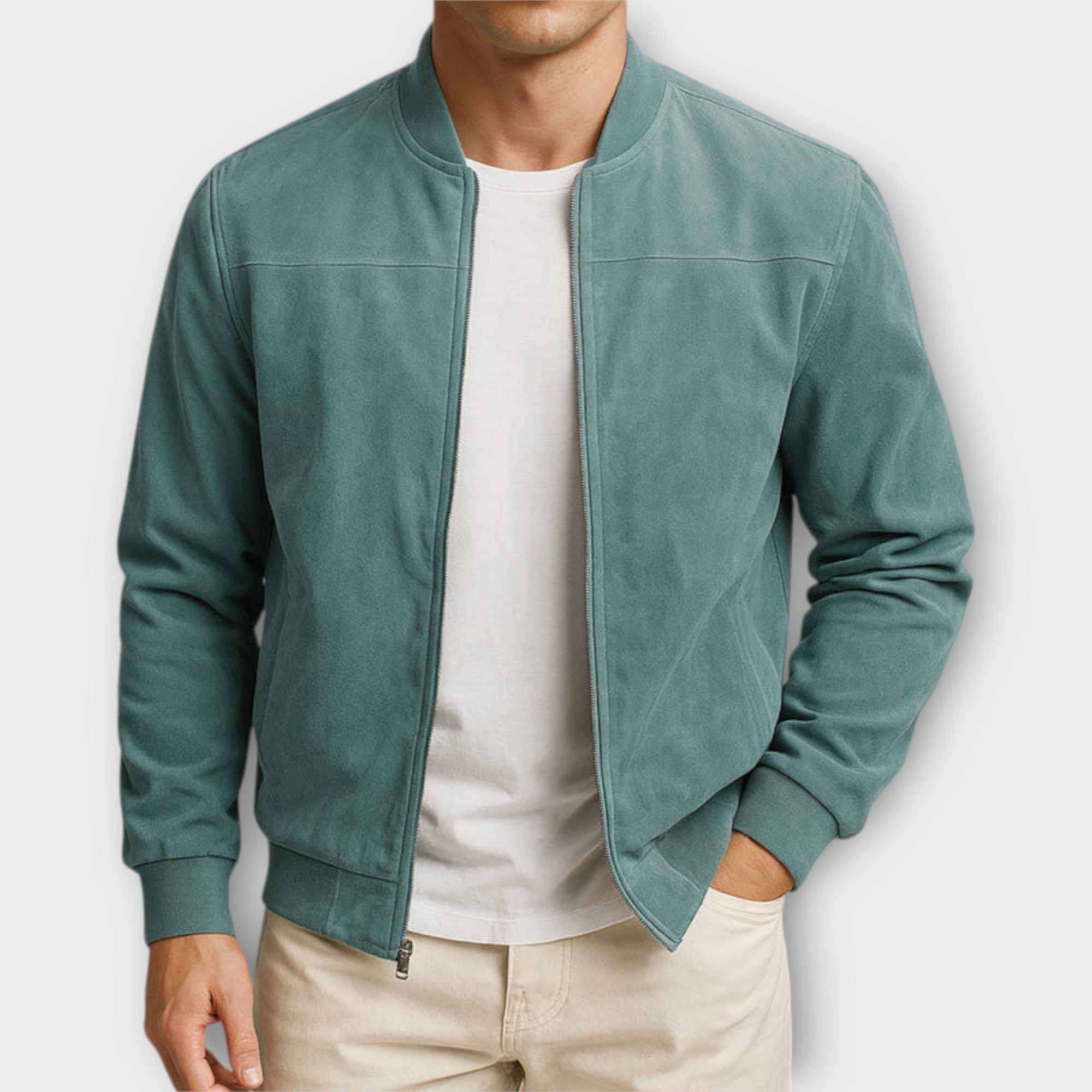 LAURENT MONACO | VESTE BOMBER EN CUIR SUEDE HOMME