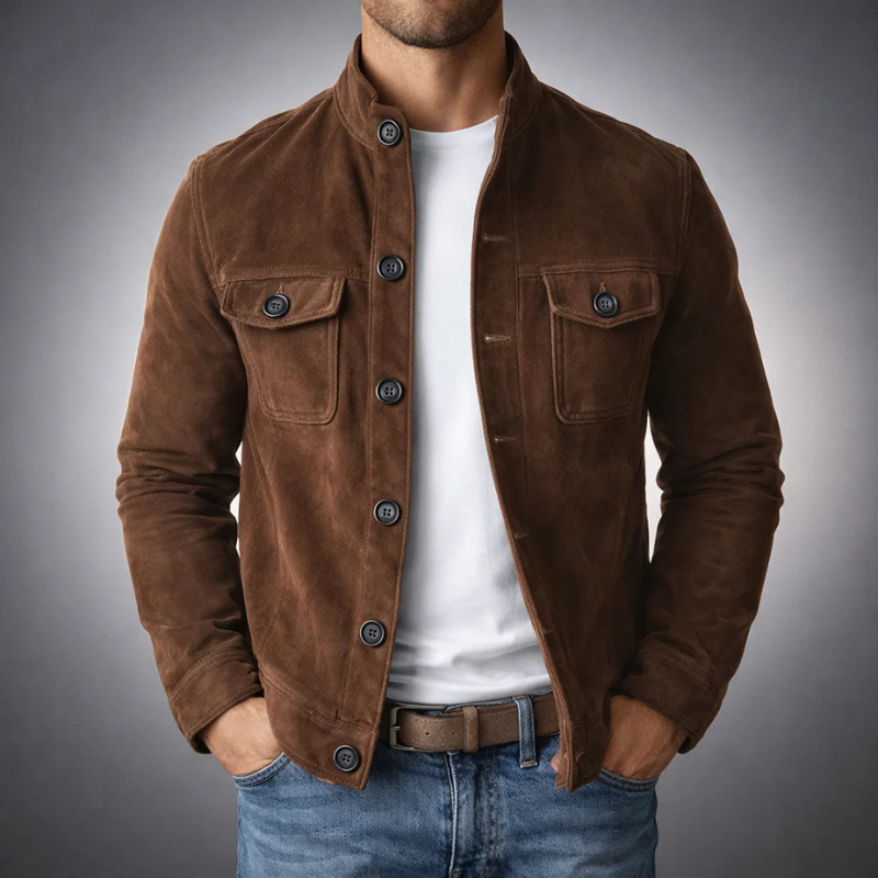 LAURENT MONACO | VESTE EN SUÉDINE POUR HOMMES