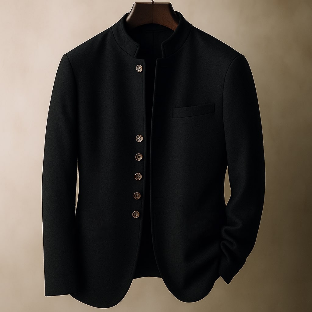 LAURENT MONACO | VESTE EN LAINE AVEC COL DROIT