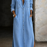 Delana | Robe en denim avec boutons