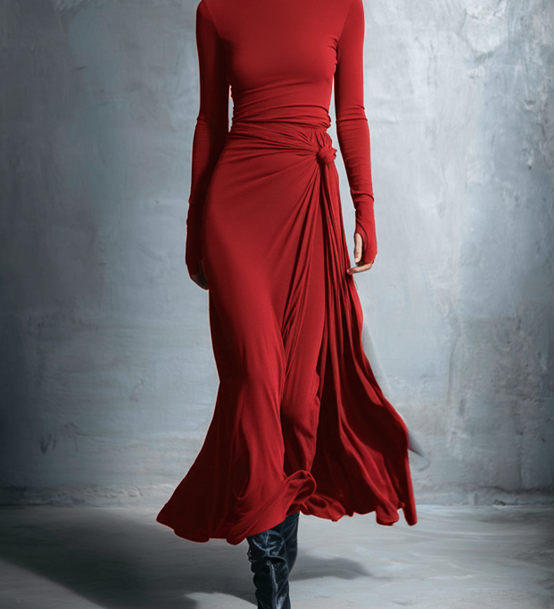 Naomie | Robe Maxi à Nœud Latéral