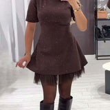 Camille™ – Mini-robe élégante au confort scintillant