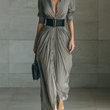 Zéphyrine | Robe Longue Plissée