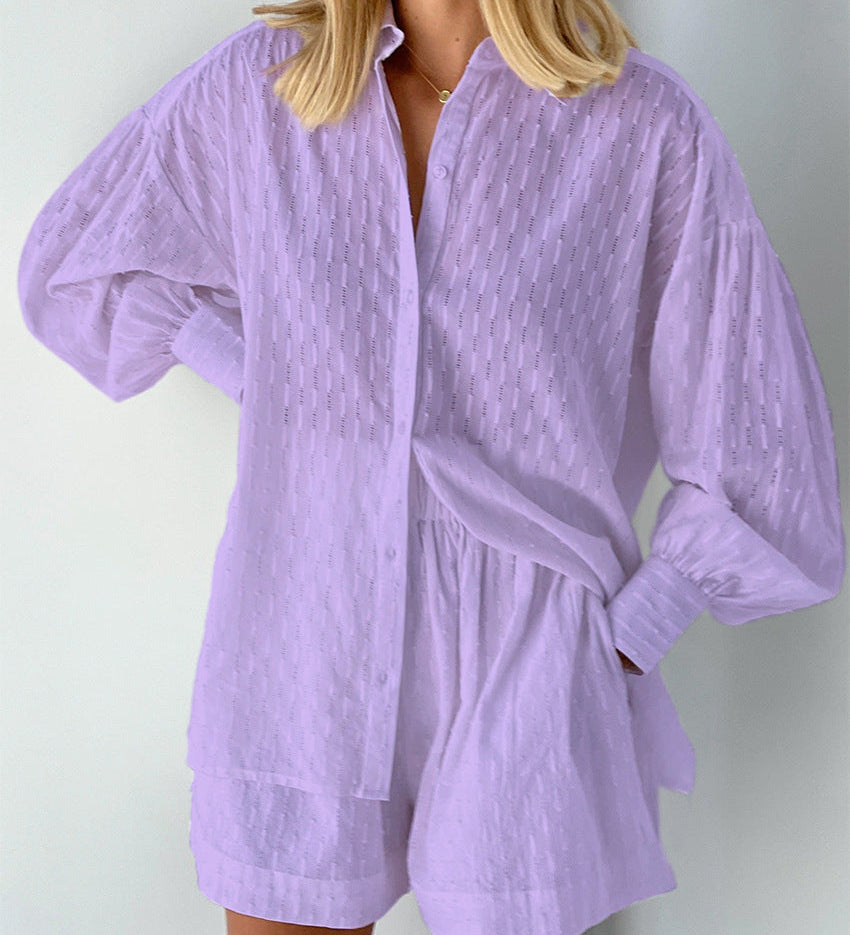Marlene | Ensemble léger de blouse et de shorts