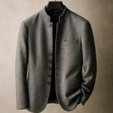 LAURENT MONACO | VESTE EN LAINE AVEC COL DROIT