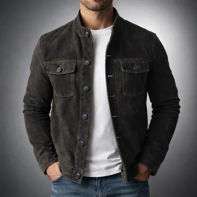 LAURENT MONACO | VESTE EN DAIM BOUTONNÉE POUR HOMME