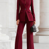 Dominique™ — Tailleur pantalon bleu nuit intemporel