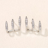 Saskia | Boucles d'oreilles triples