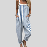 Salopette Rayée Bleu-Blanc