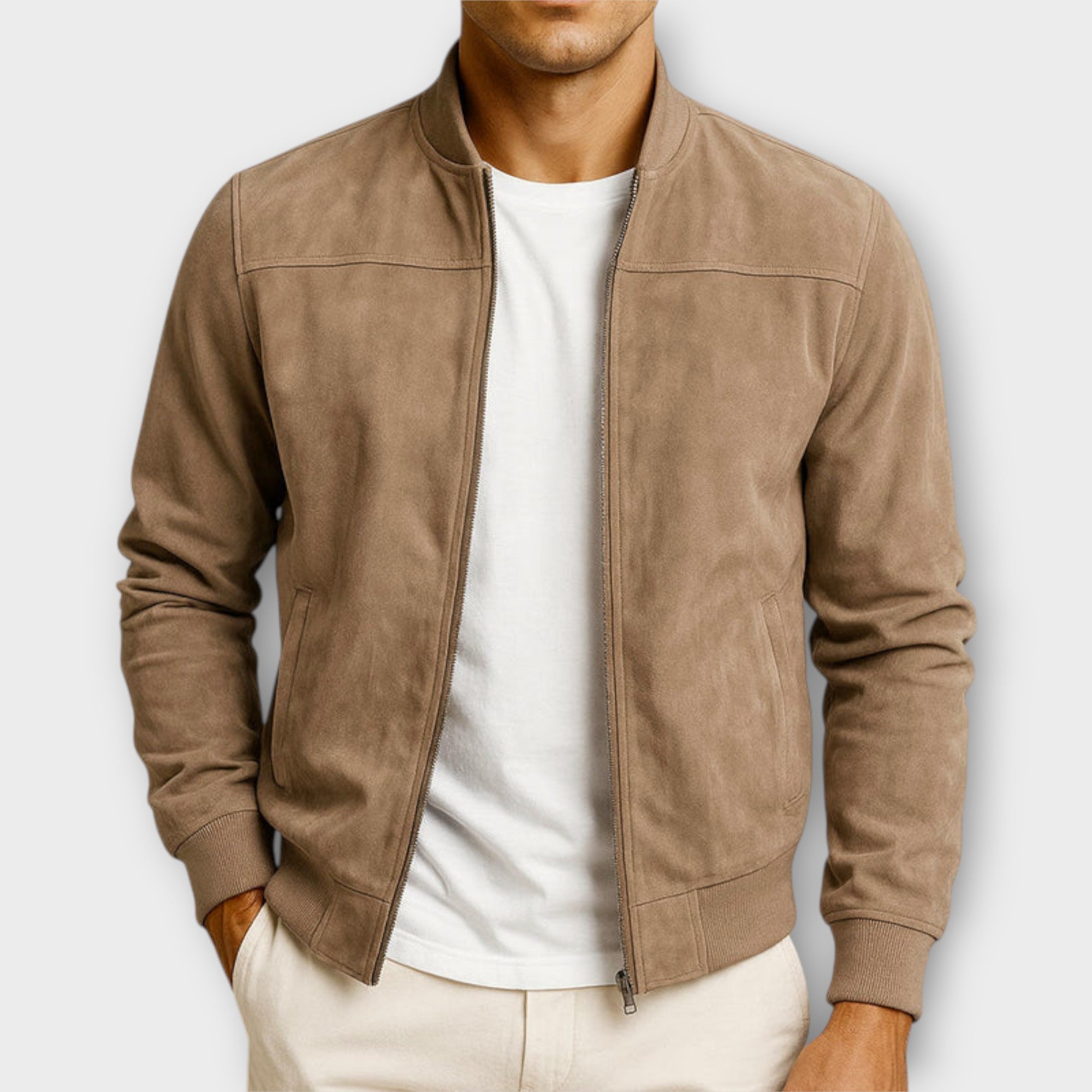 LAURENT MONACO | VESTE BOMBER EN CUIR SUEDE HOMME