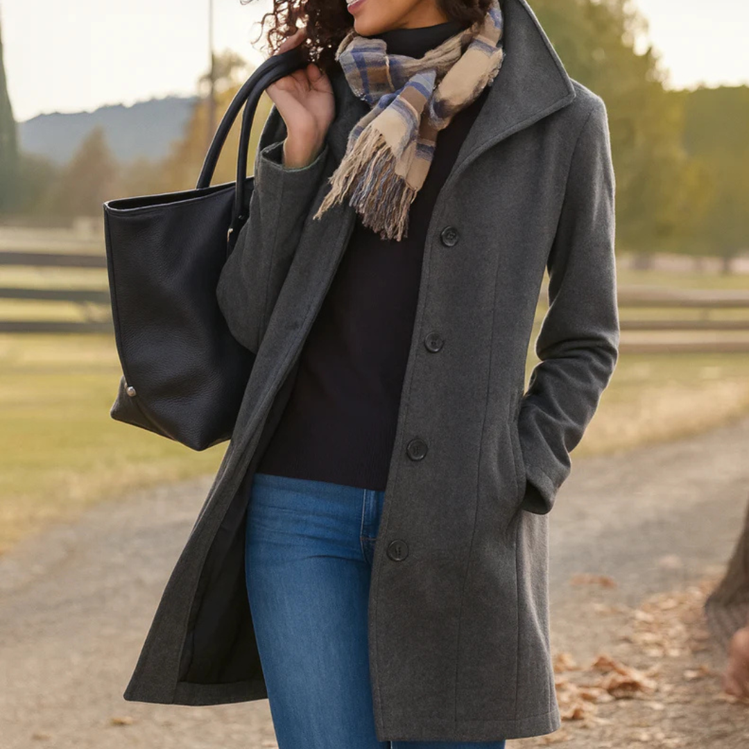 Rose | Manteau avec un bouton