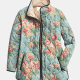 DELACROIX | Veste Matelassée Roses Céladon Mathilde