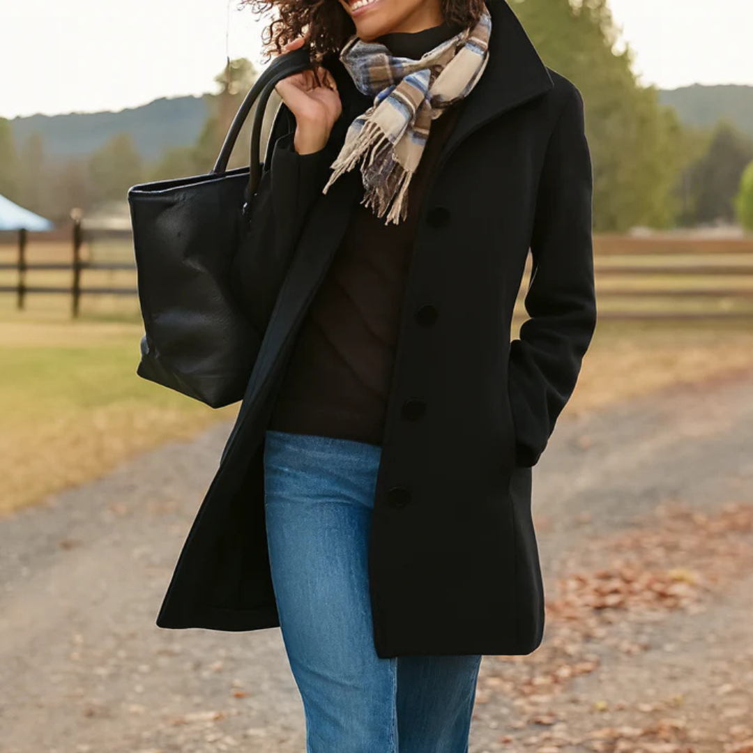 Rose | Manteau avec un bouton