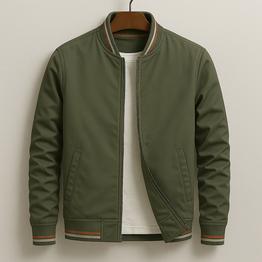 LAURENT MONACO | VESTE BOMBER D'ÉTÉ AVEC RAYURES
