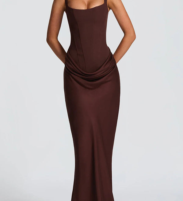 Éléonore | Robe Maxi Col Carré
