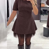 Camille™ – Mini-robe élégante au confort scintillant