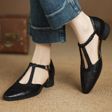 Greta – Chaussures classiques en cuir avec détail tressé