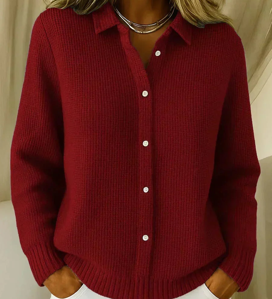 Katrina | Veste en tricot structurée avec boutons