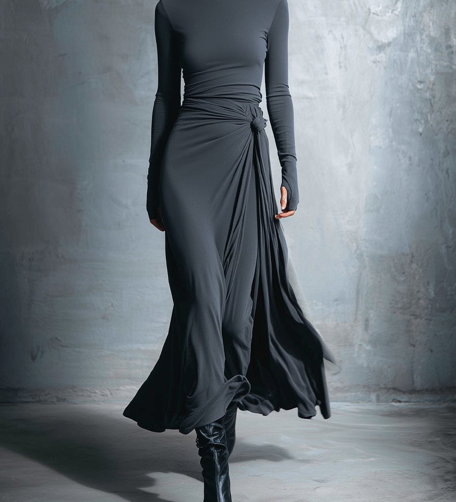 Naomie | Robe Maxi à Nœud Latéral