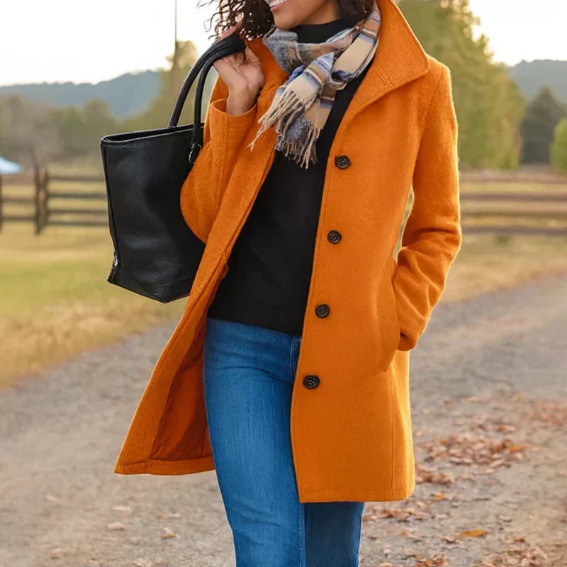 Rose | Manteau avec un bouton