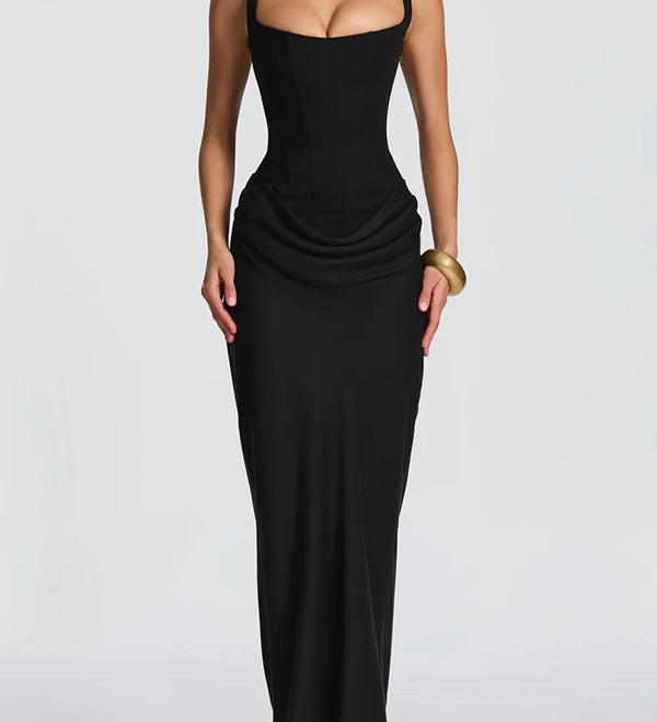 Éléonore | Robe Maxi Col Carré
