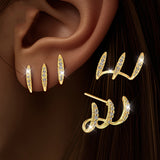Saskia | Boucles d'oreilles triples