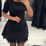 Camille™ – Mini-robe élégante au confort scintillant