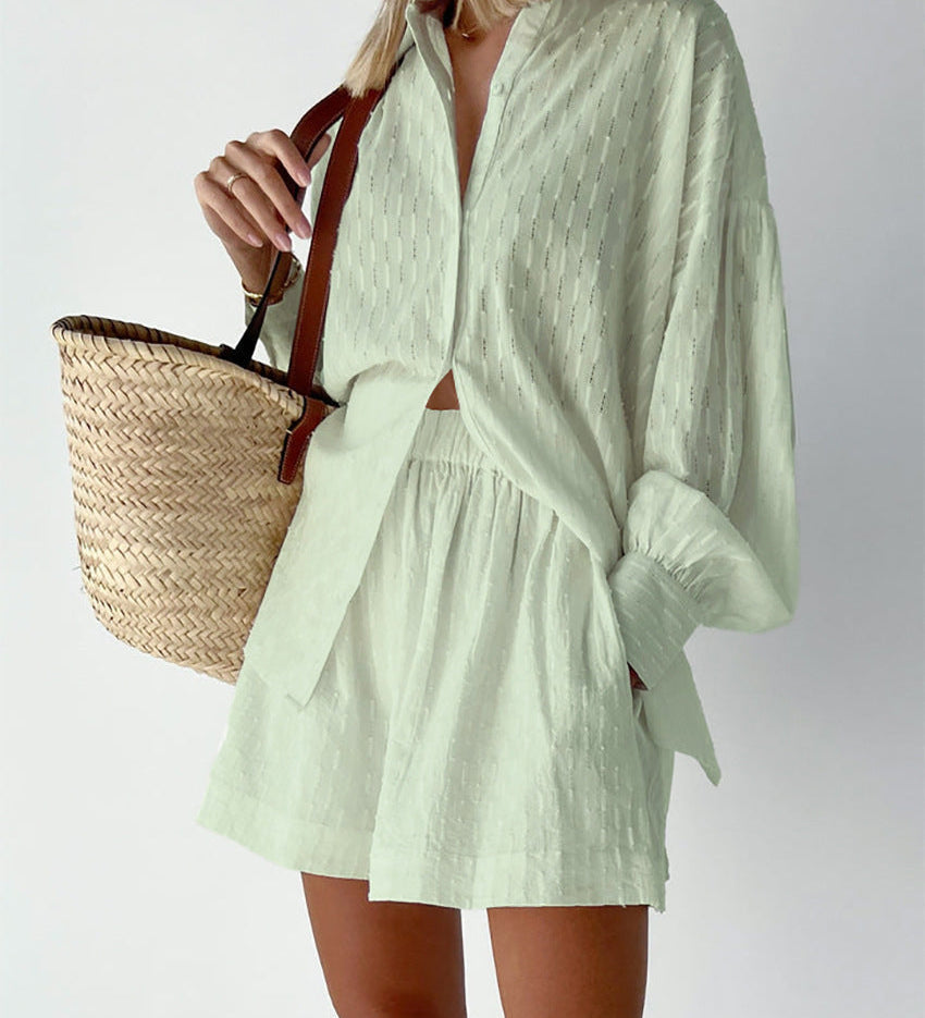 Marlene | Ensemble léger de blouse et de shorts