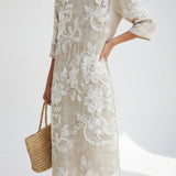 Florésia™ — Robe midi florale fluide élégante