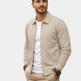 LAURENT MONACO | GILET À FERMETURE ÉCLAIR TEXTURÉ POUR HOMMES