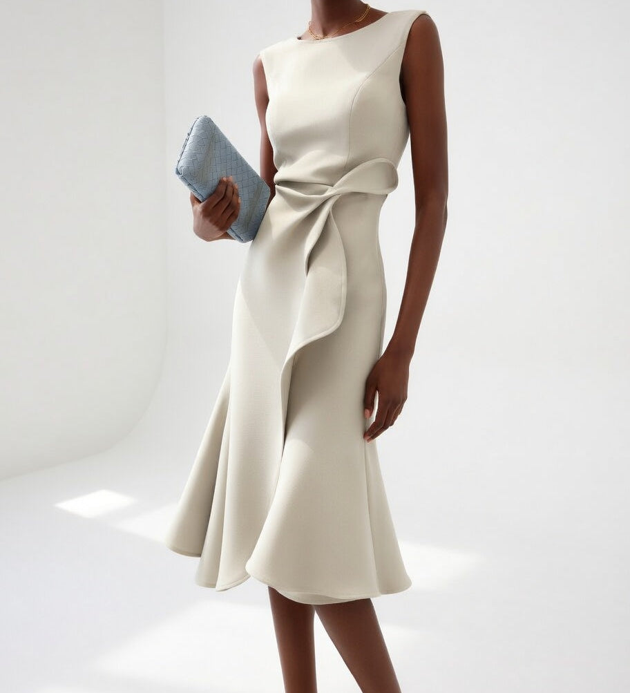 Léonise™ — Robe structurée élégance sculptante moderne