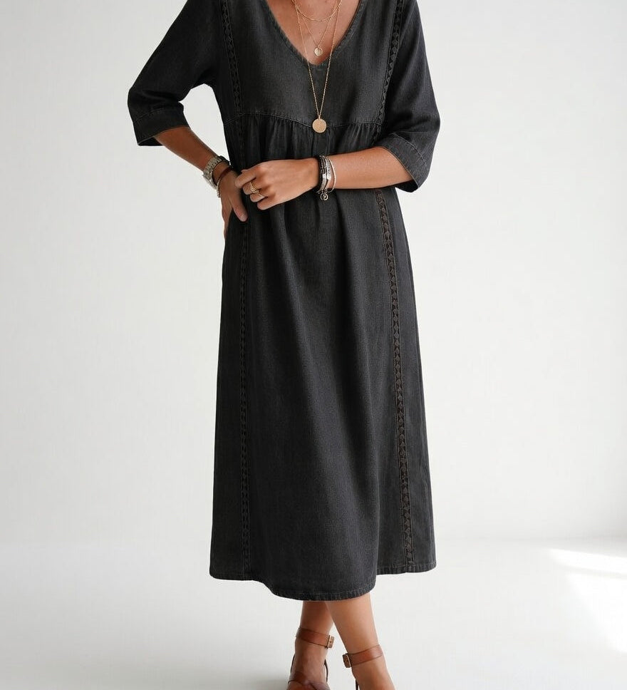 Lioréa™ — Robe midi fluide décontractée élégante