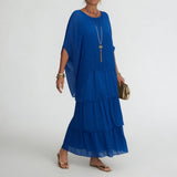 Émeline™ — Robe maxi fluide à volants bohème