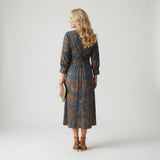 Hortense™ — Robe midi wrap imprimée élégante