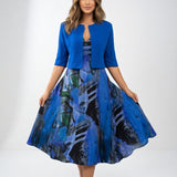 Maéliane™ — Robe midi imprimée élégante fluide
