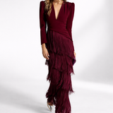 Valériane™ — Robe frangée élégante silhouette raffinée