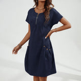 Célestelle™ — Robe courte 100% coton fraîcheur naturelle