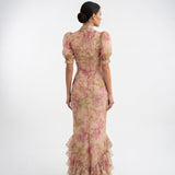 Roséliane™ — Robe longue florale silhouette romantique