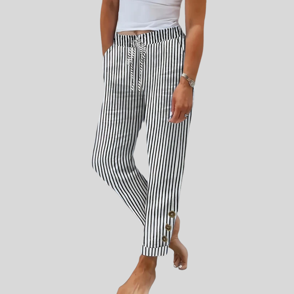 Magdalena | Pantalon rayé décontracté