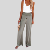 Rose | Pantalon taille haute décontracté