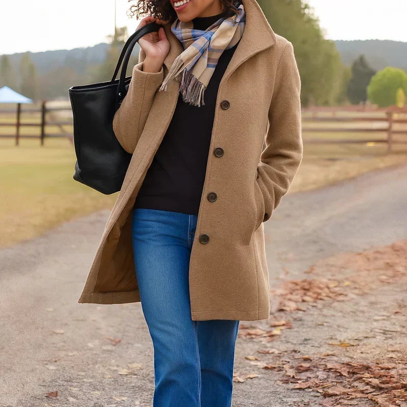 Rose | Manteau avec un bouton
