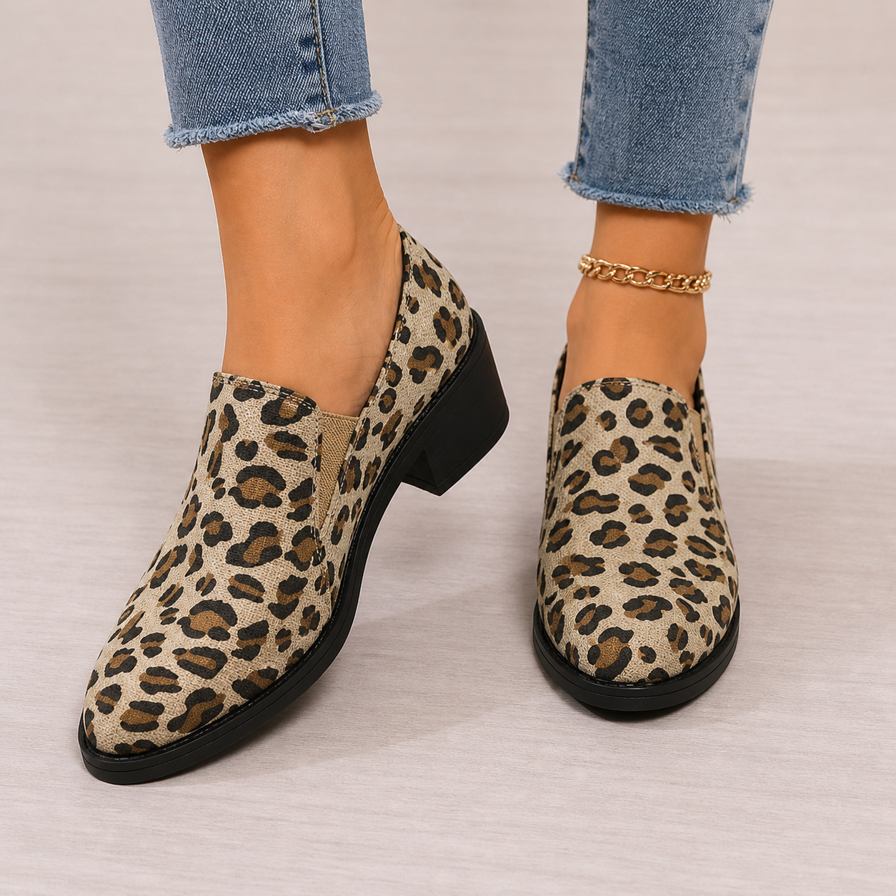 Elisabeth | Mocassins Léopard